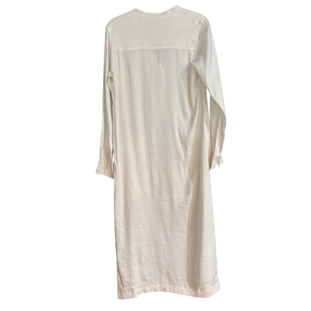 Vince Caftan Maxi Shirt Dress Linen Viscose Blend Beach Cover Up Lagenlook - Picture 6 of 15